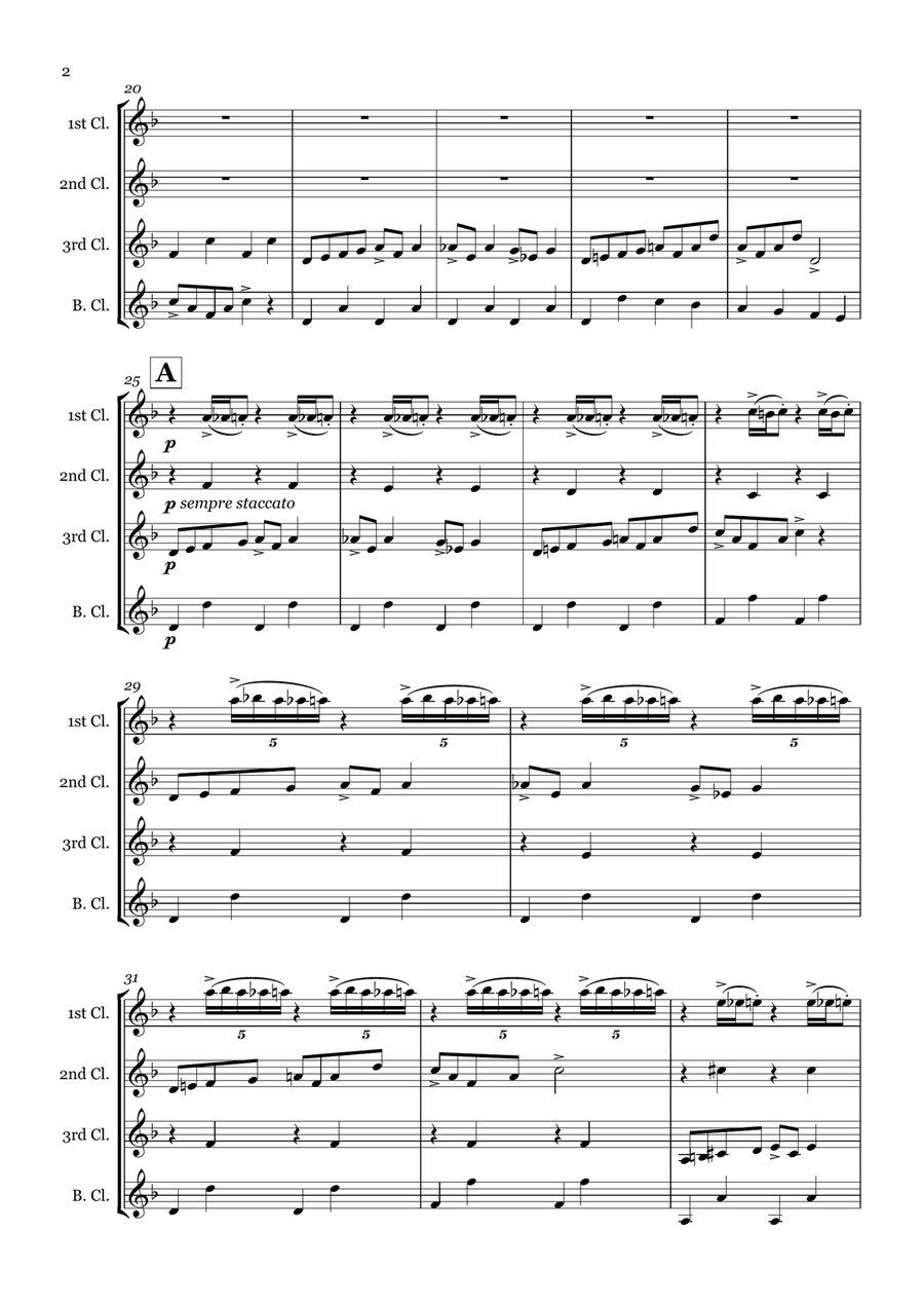In the Hall of the Mountain King by Edvard Grieg - Clarinet quartet In the Hall of the Mountain King by Edvard Grieg - Clarinet quartet Clarinet Quartet scores gallery preview page 2