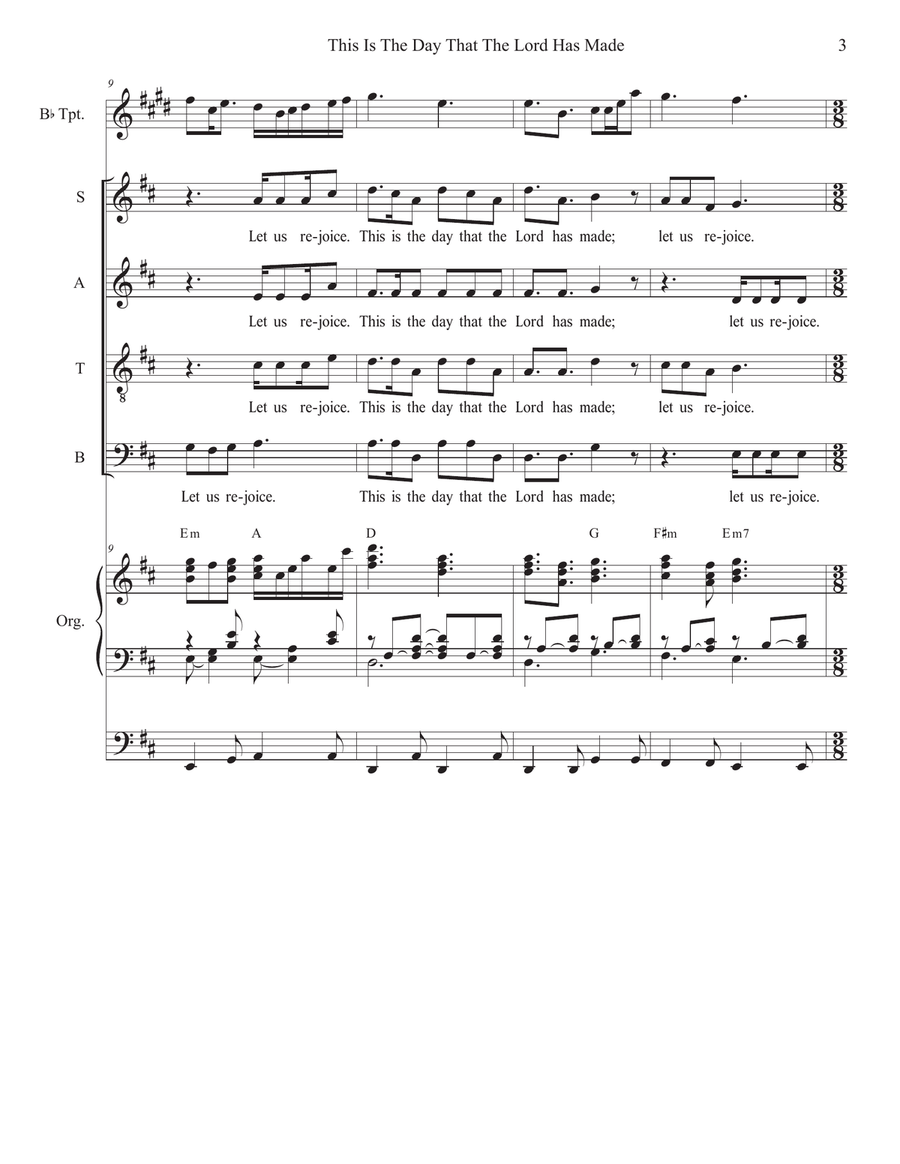 This Is The Day That The Lord Has Made (SATB) 4-Part scores gallery preview page 3