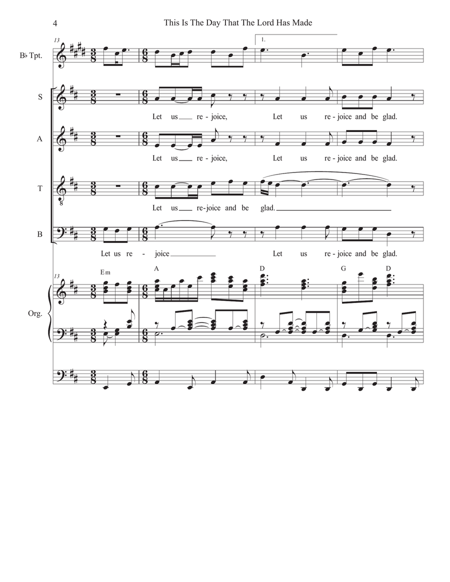 This Is The Day That The Lord Has Made (SATB) 4-Part scores gallery preview page 4