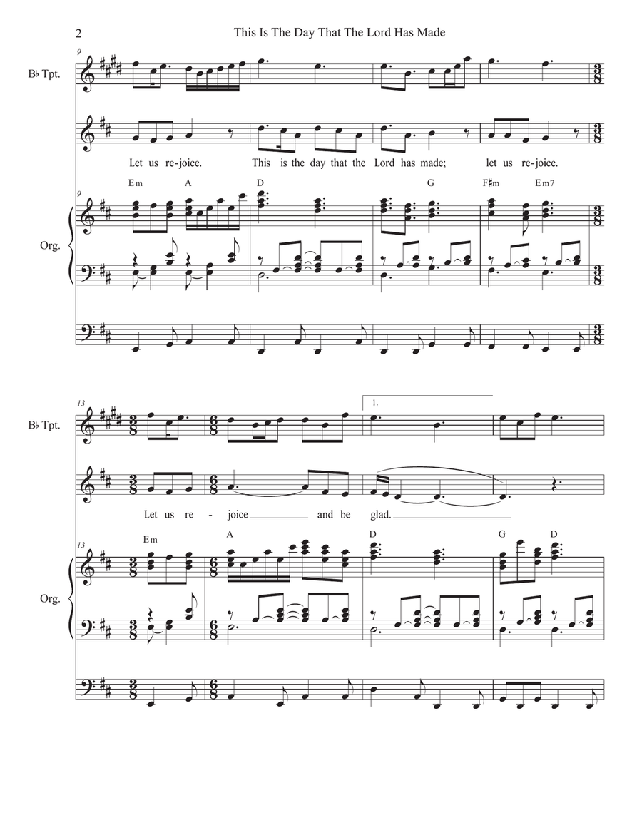 This Is The Day That The Lord Has Made (Unison choir) Unison Choir scores gallery preview page 2