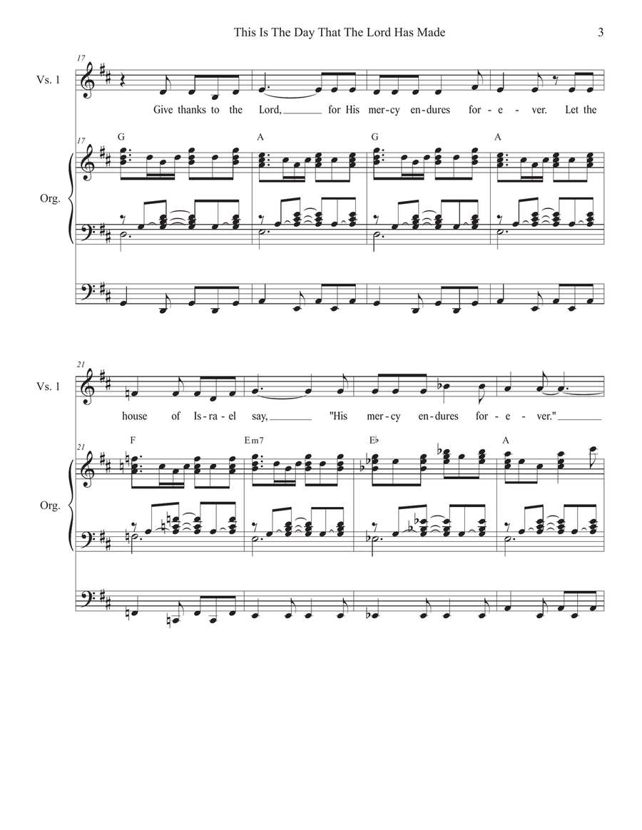 This Is The Day That The Lord Has Made (Unison choir) Unison Choir scores gallery preview page 3