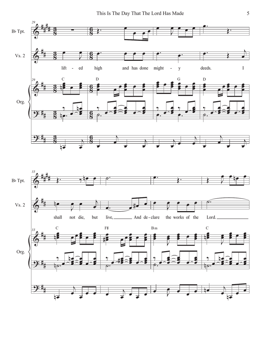 This Is The Day That The Lord Has Made (Unison choir) Unison Choir scores gallery preview page 5