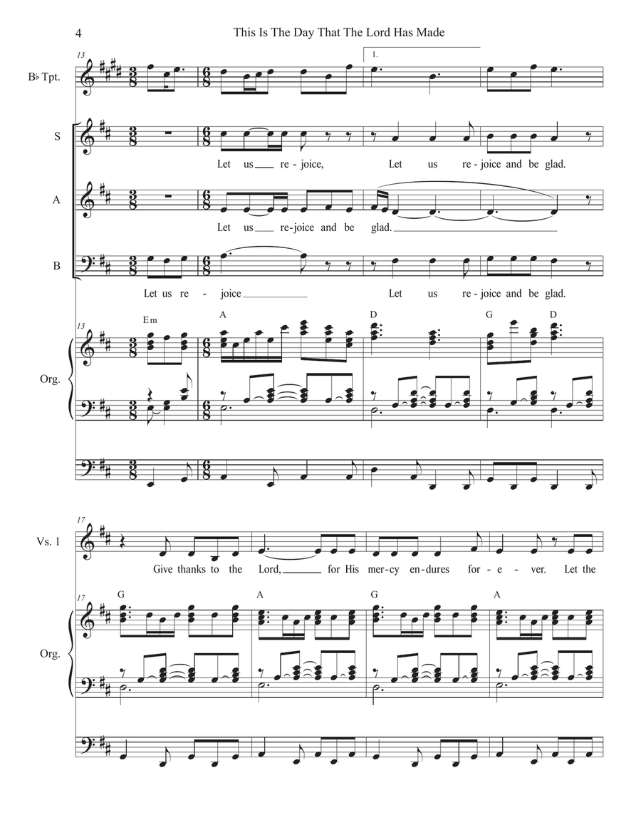 This Is The Day That The Lord Has Made (SAB) 3-Part scores gallery preview page 4