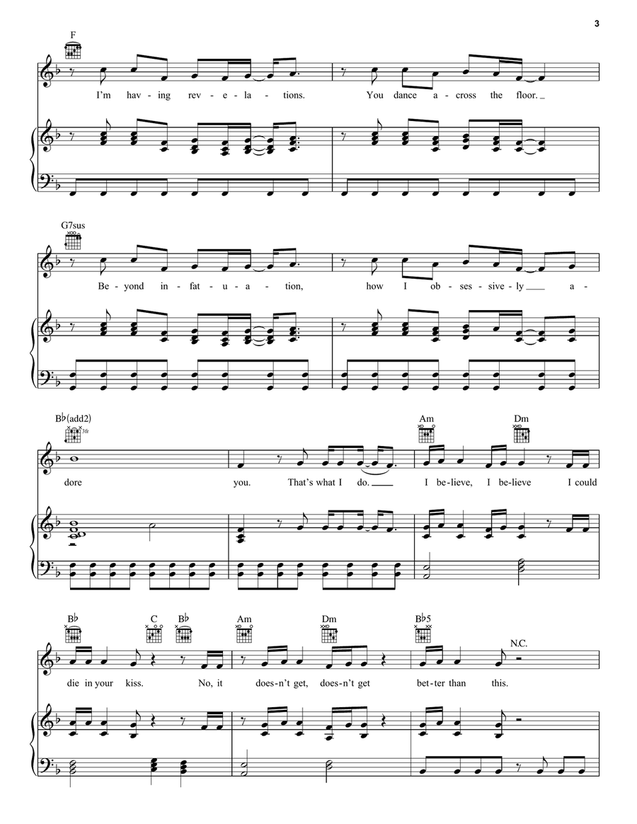 Heaven Heaven Piano, Vocal, Guitar scores gallery preview page 3