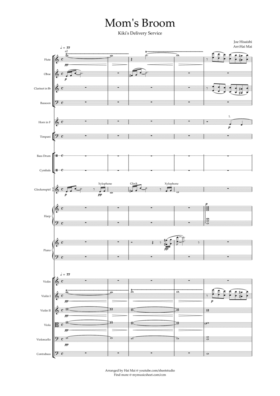 Kiki's Delivery Service (on A Clear Day) Full Orchestra scores gallery preview page 1