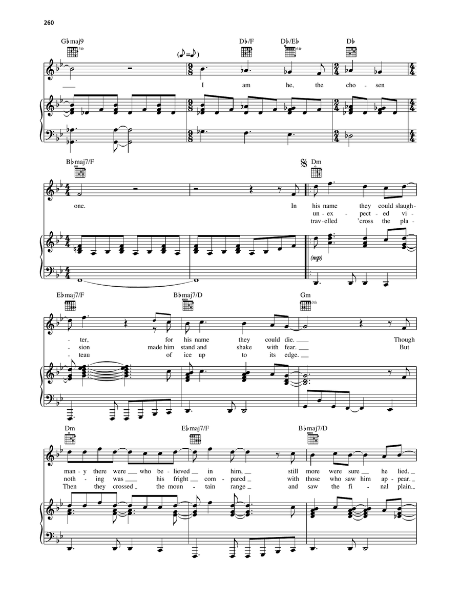 One For The Vine One For The Vine Piano, Vocal, Guitar scores gallery preview page 2