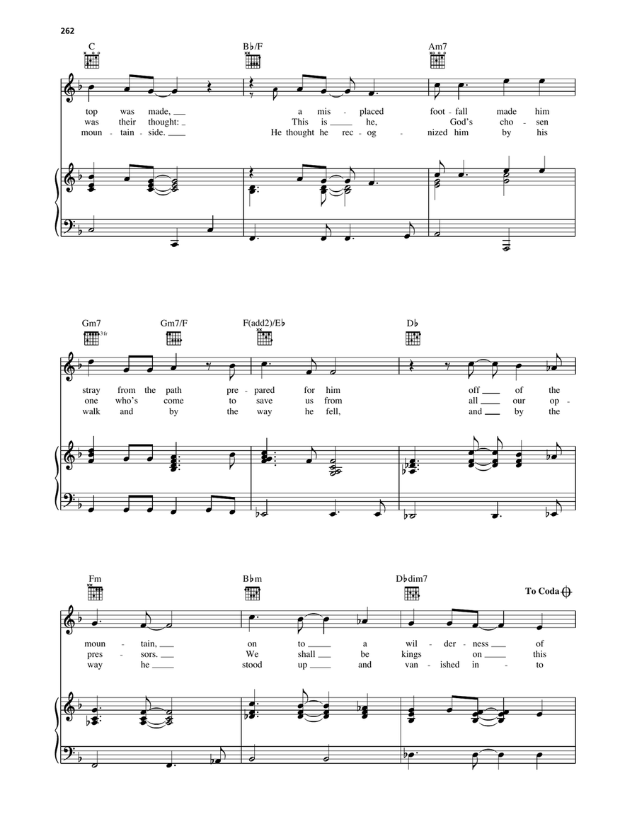 One For The Vine One For The Vine Piano, Vocal, Guitar scores gallery preview page 4