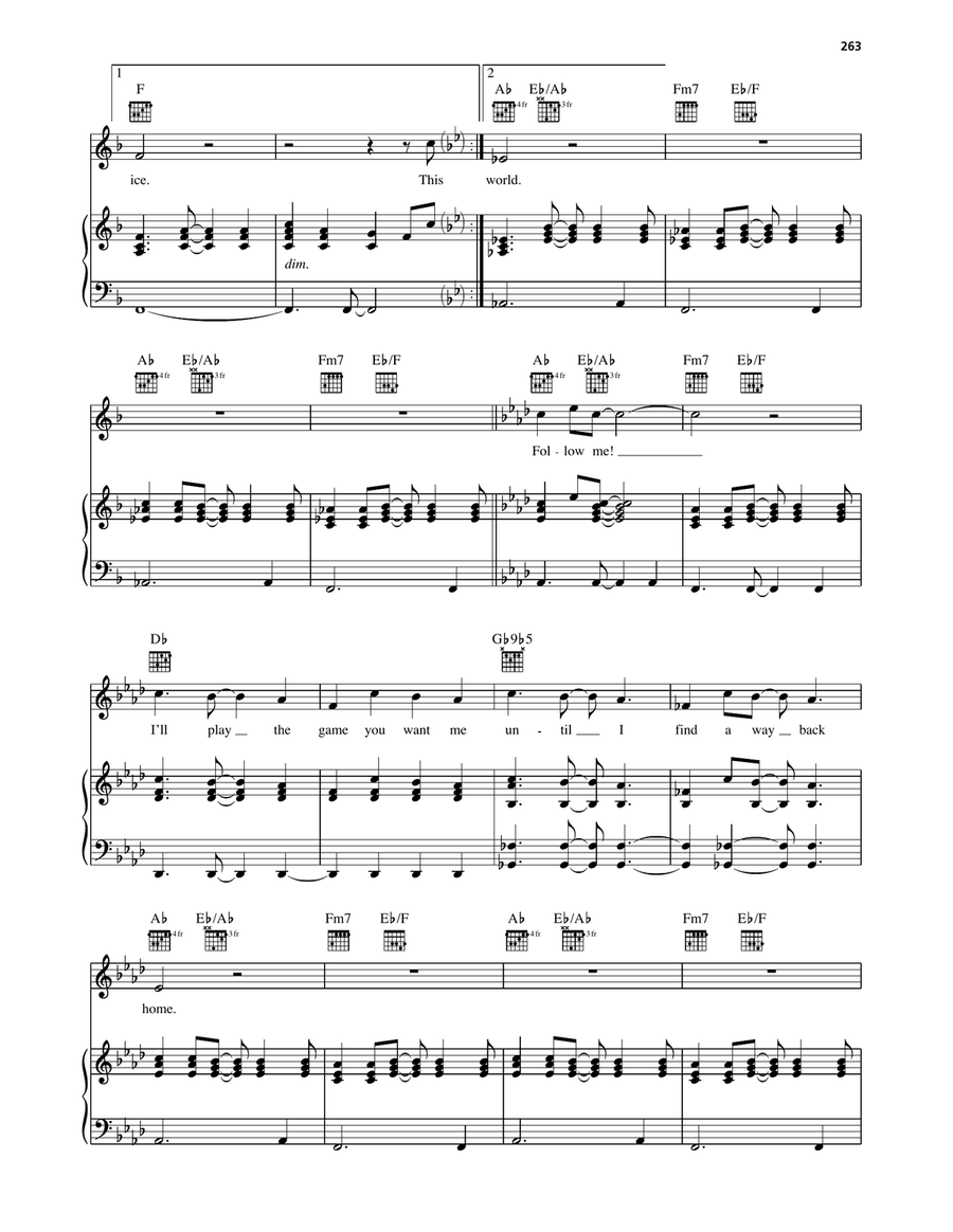 One For The Vine One For The Vine Piano, Vocal, Guitar scores gallery preview page 5