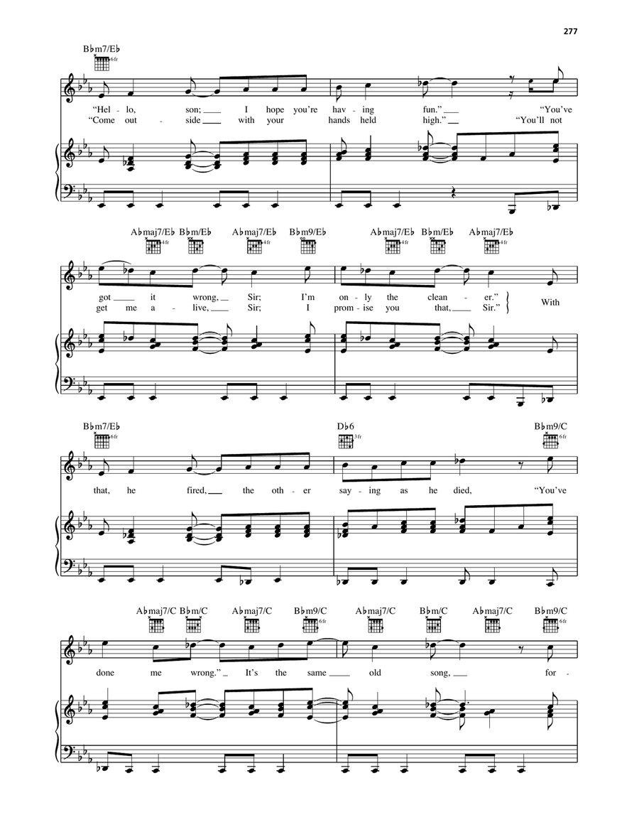 Robbery, Assault And Battery Piano, Vocal, Guitar scores gallery preview page 3