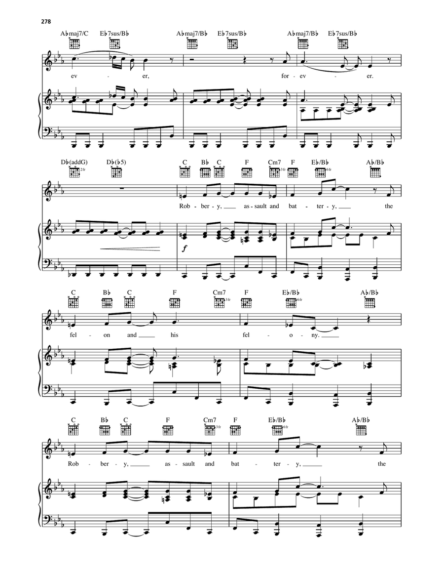 Robbery, Assault And Battery Piano, Vocal, Guitar scores gallery preview page 4