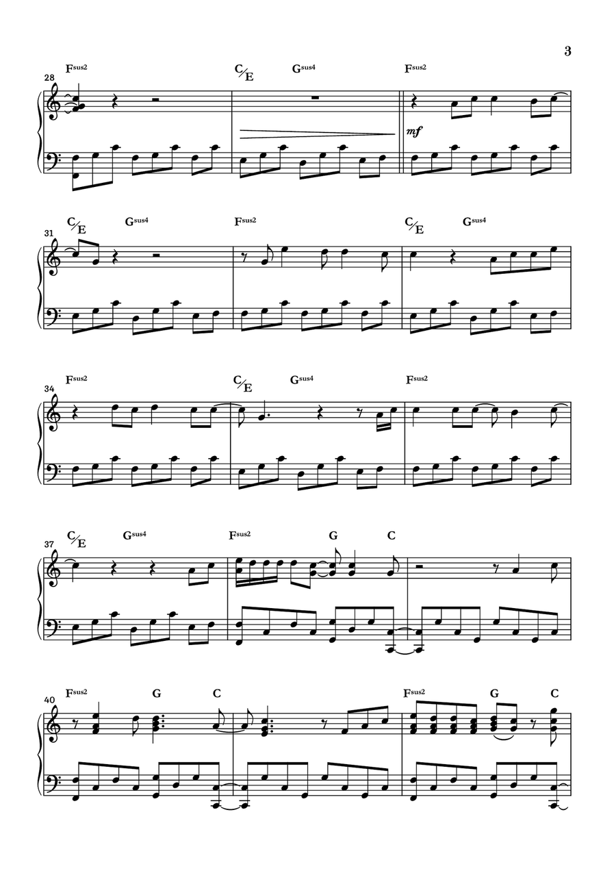 Walking In Memphis Piano Solo scores gallery preview page 3