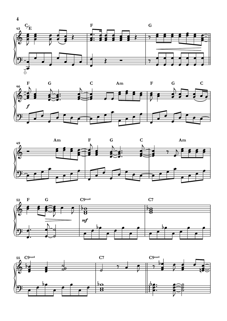 Walking In Memphis Piano Solo scores gallery preview page 4