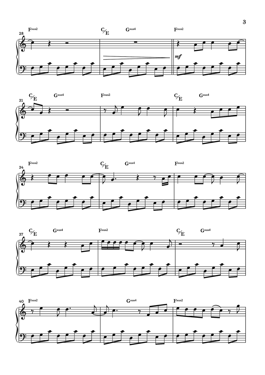 Walking In Memphis Piano Solo scores gallery preview page 3