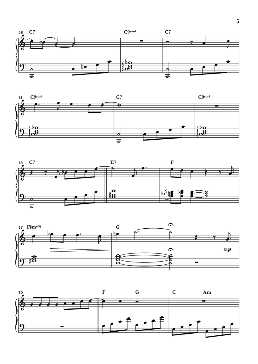 Walking In Memphis Piano Solo scores gallery preview page 5