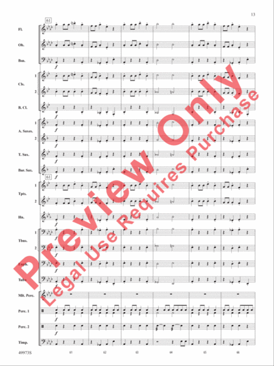 Prairie Dance Prairie Dance Concert Band scores gallery preview page 14