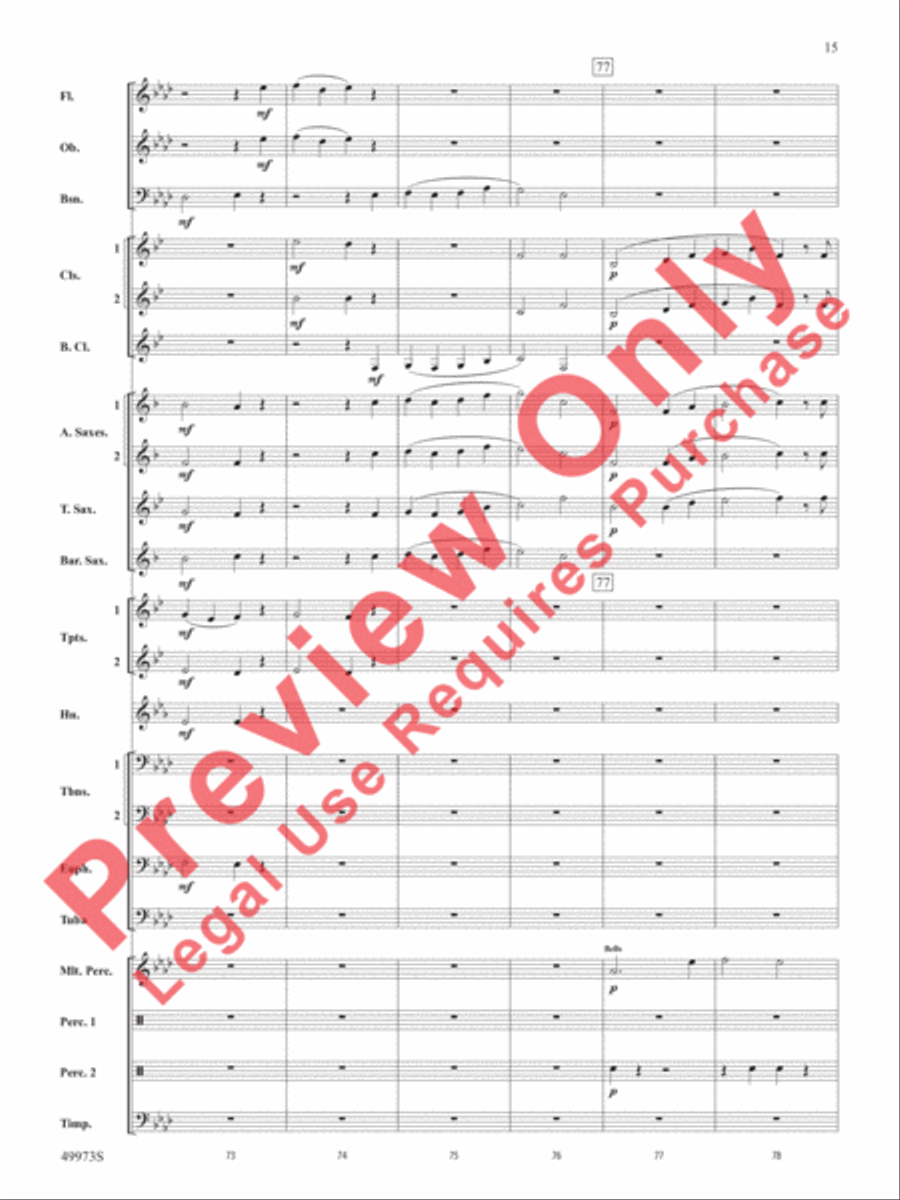 Prairie Dance Prairie Dance Concert Band scores gallery preview page 16