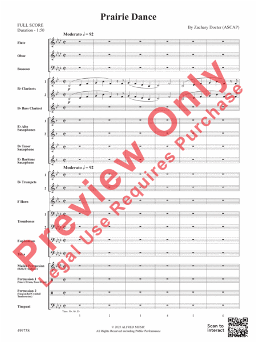 Prairie Dance Prairie Dance Concert Band scores gallery preview page 4