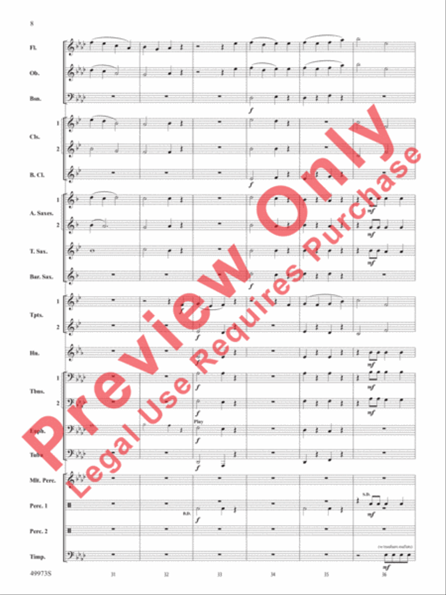 Prairie Dance Prairie Dance Concert Band scores gallery preview page 9