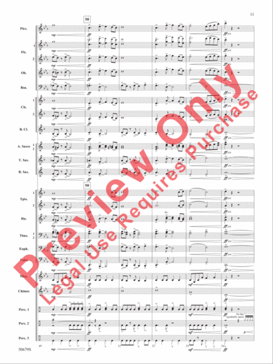 Three Minutes to Midnight Concert Band scores gallery preview page 12
