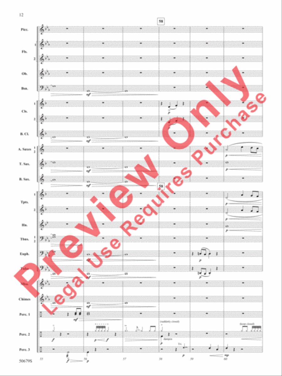 Three Minutes to Midnight Concert Band scores gallery preview page 13