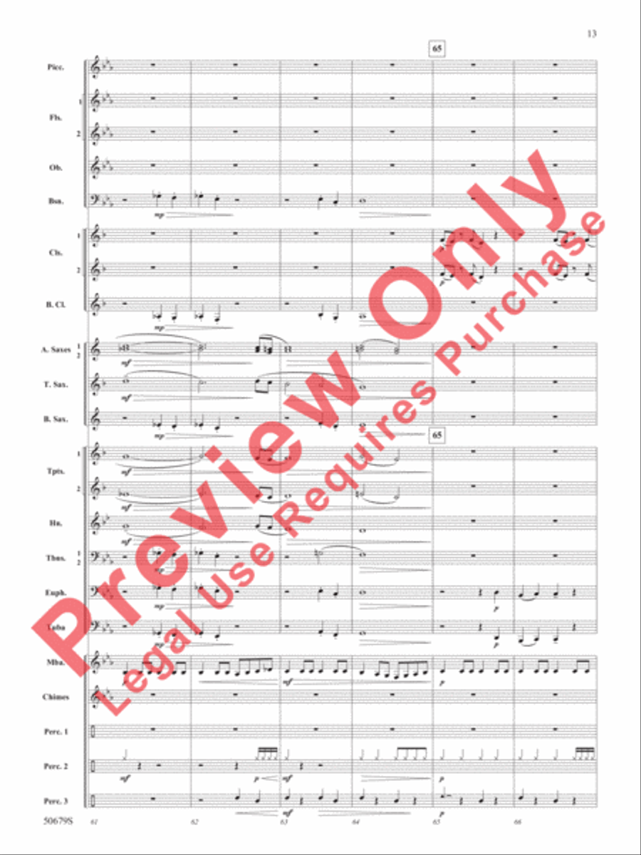 Three Minutes to Midnight Concert Band scores gallery preview page 14