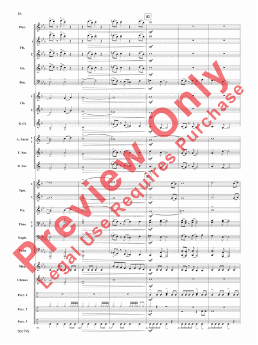 Three Minutes to Midnight Concert Band scores gallery preview page 17