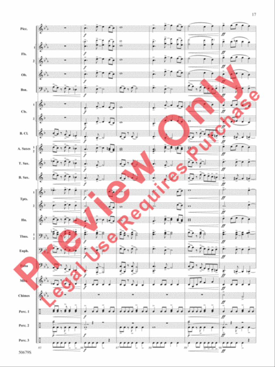 Three Minutes to Midnight Concert Band scores gallery preview page 18