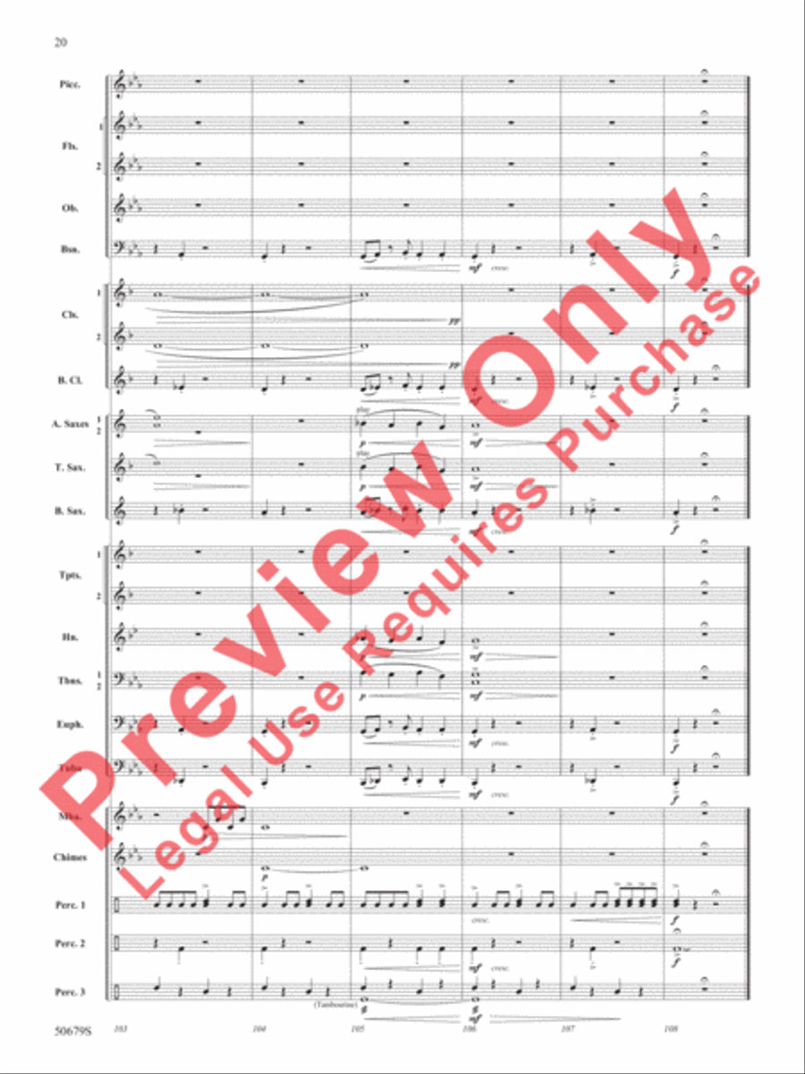 Three Minutes to Midnight Concert Band scores gallery preview page 21