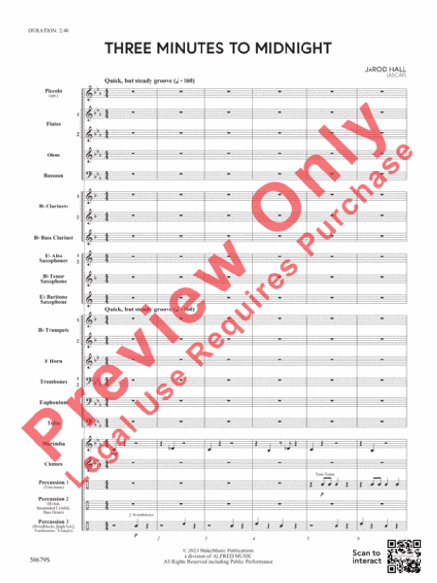 Three Minutes to Midnight Concert Band scores gallery preview page 4