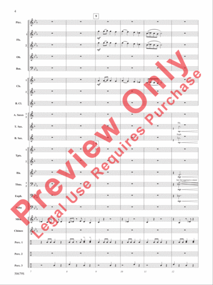 Three Minutes to Midnight Concert Band scores gallery preview page 5