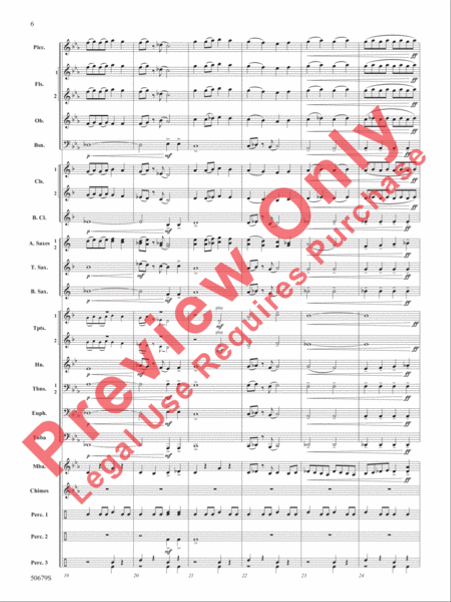 Three Minutes to Midnight Concert Band scores gallery preview page 7