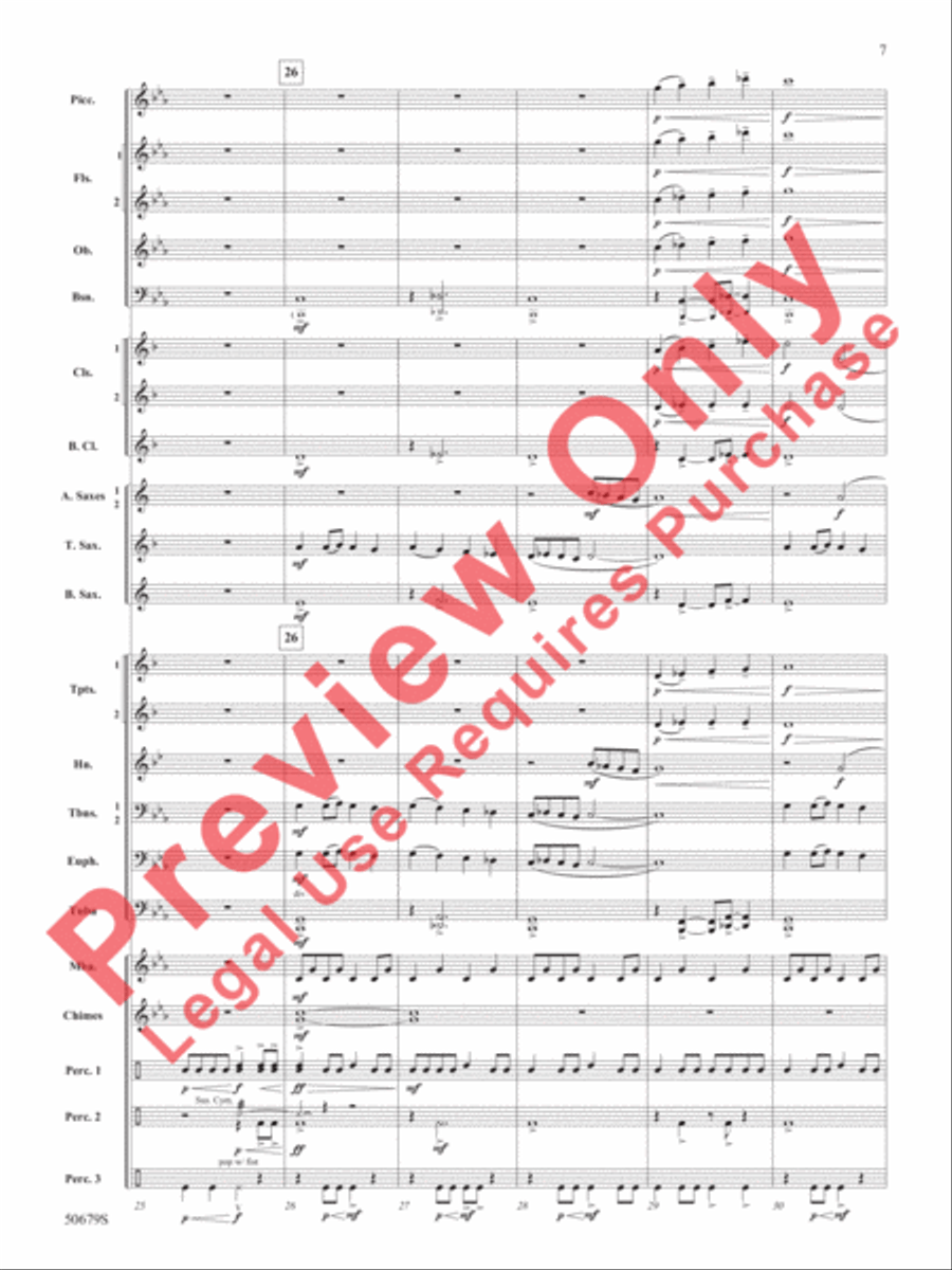 Three Minutes to Midnight Concert Band scores gallery preview page 8