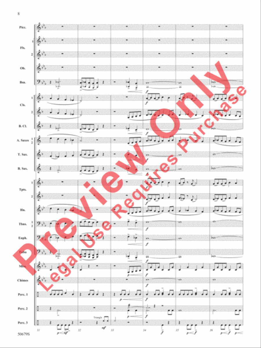 Three Minutes to Midnight Concert Band scores gallery preview page 9