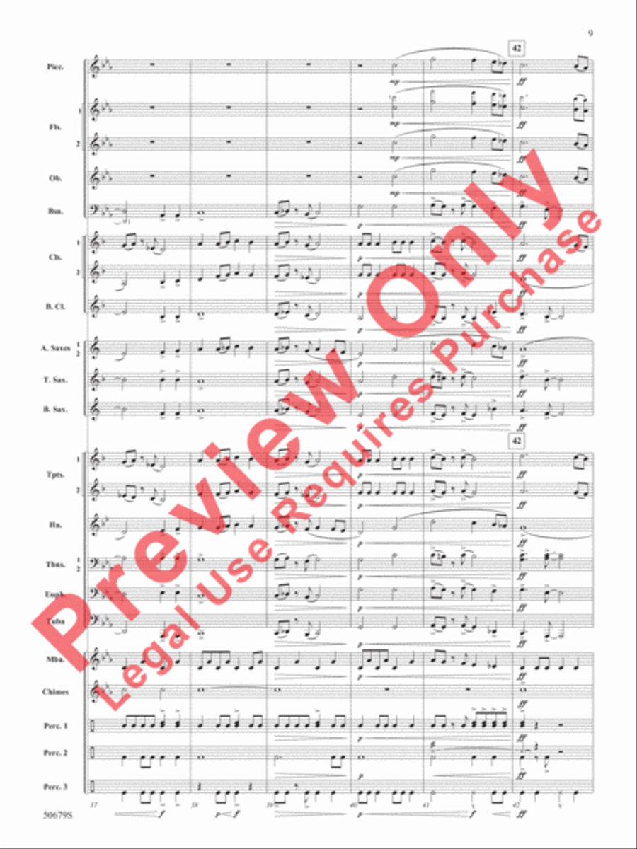 Three Minutes to Midnight Concert Band scores gallery preview page 10
