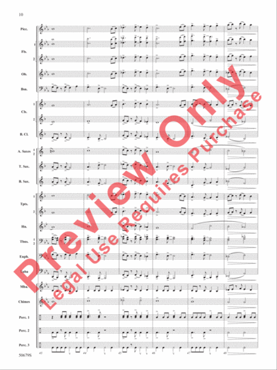 Three Minutes to Midnight Concert Band scores gallery preview page 11