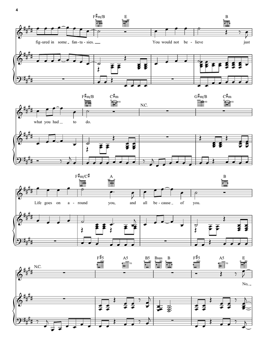 Anything She Does Anything She Does Piano, Vocal, Guitar scores gallery preview page 4