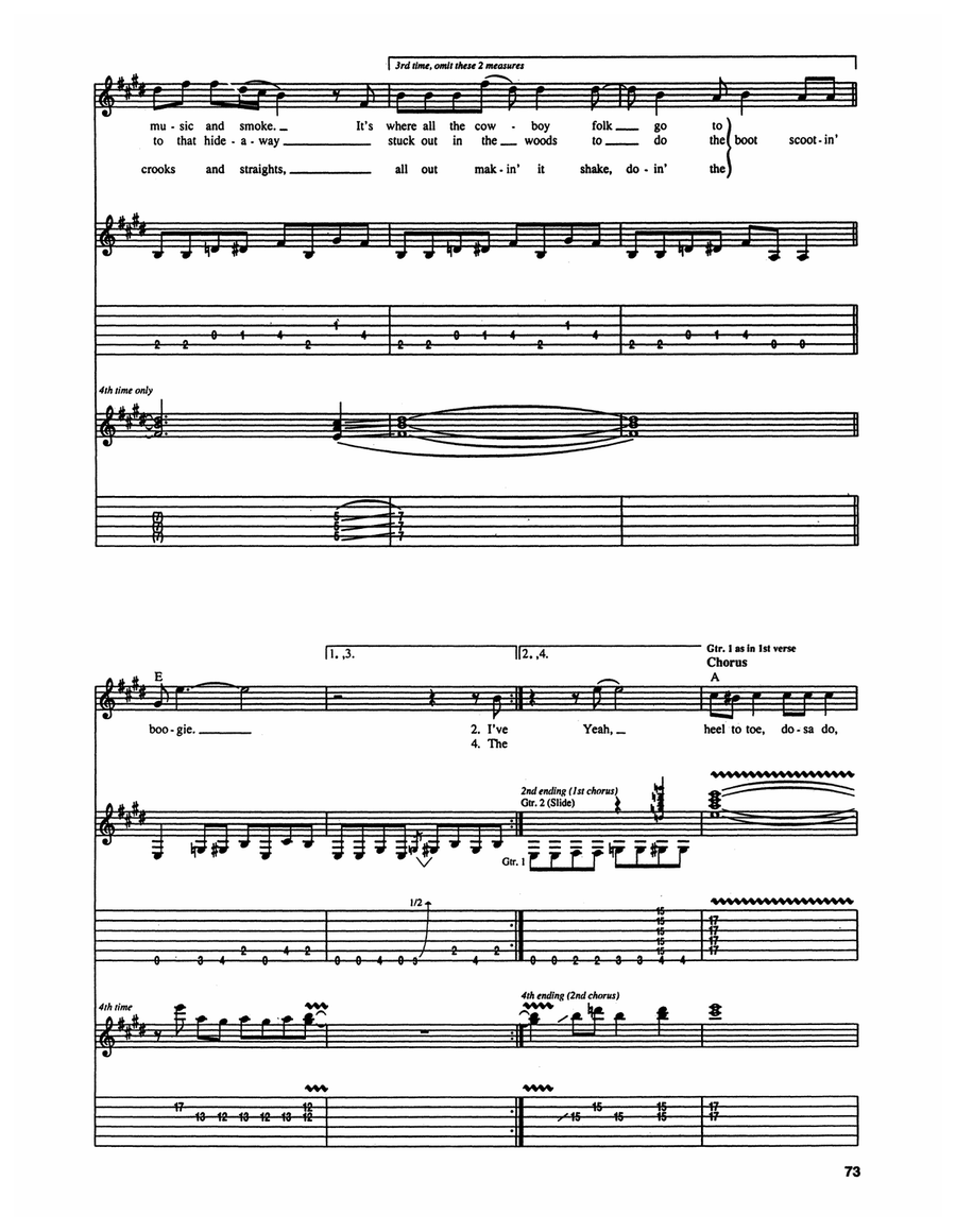 Boot Scootin' Boogie Boot Scootin' Boogie Electric Guitar scores gallery preview page 3