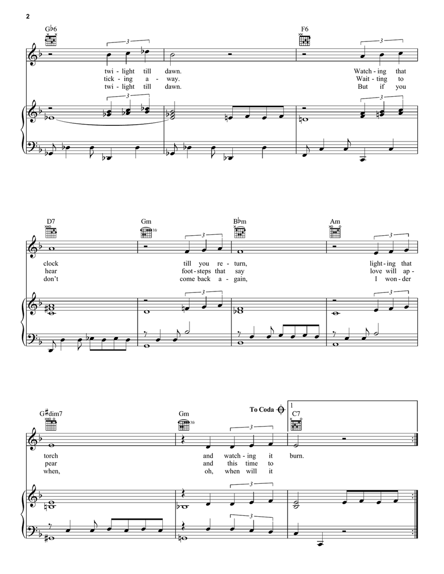 The Big Hurt The Big Hurt Piano, Vocal, Guitar scores gallery preview page 2