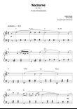 Nocturne Op. 9 no. 2 (easy-intermediate piano in C major – clean with chords)