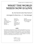 What The World Needs Now Is Love