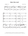 Here I Am, Lord (SATB) mini preview
