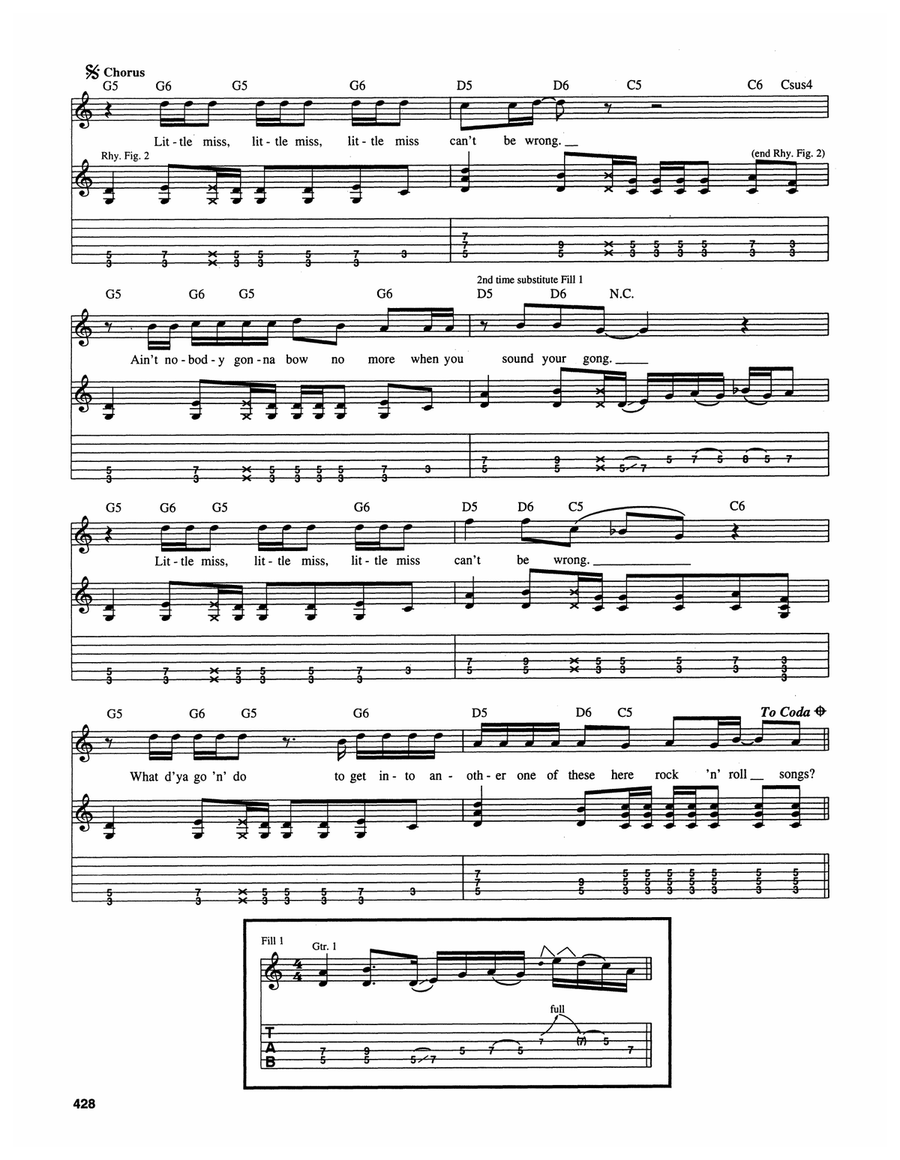 Little Miss Can't Be Wrong Acoustic Guitar scores gallery preview page 4