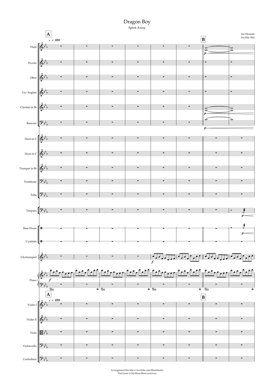 Ryuno Shonen (the Dragon Boy) Full Orchestra scores gallery preview page 1