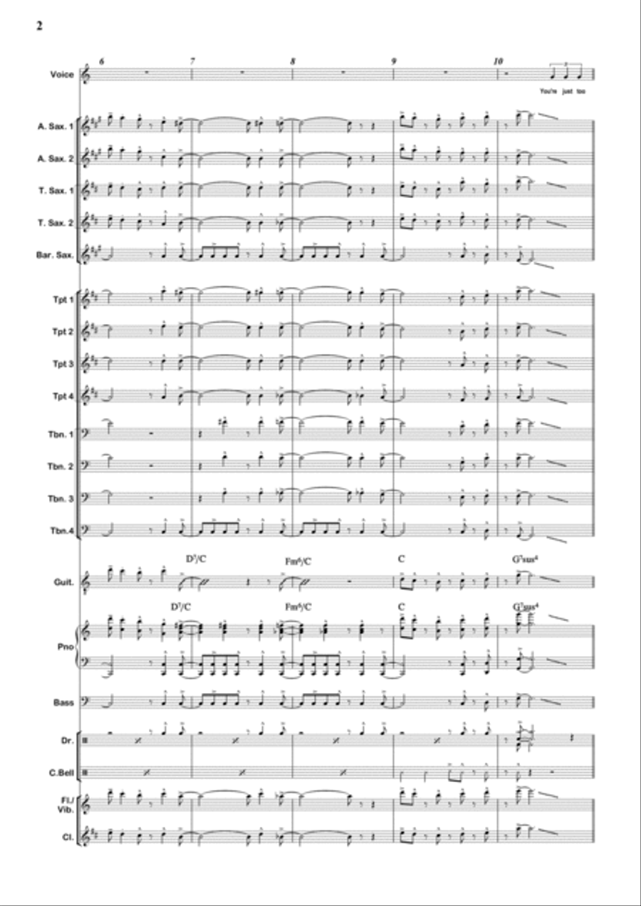 Can't Take My Eyes Off Of You Jazz Ensemble scores gallery preview page 4