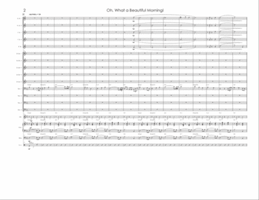 Oh What A Beautiful Morning Jazz Ensemble scores gallery preview page 2