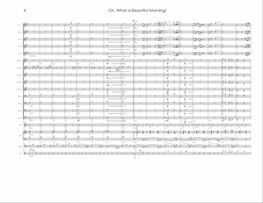 Oh What A Beautiful Morning Jazz Ensemble scores gallery preview page 4