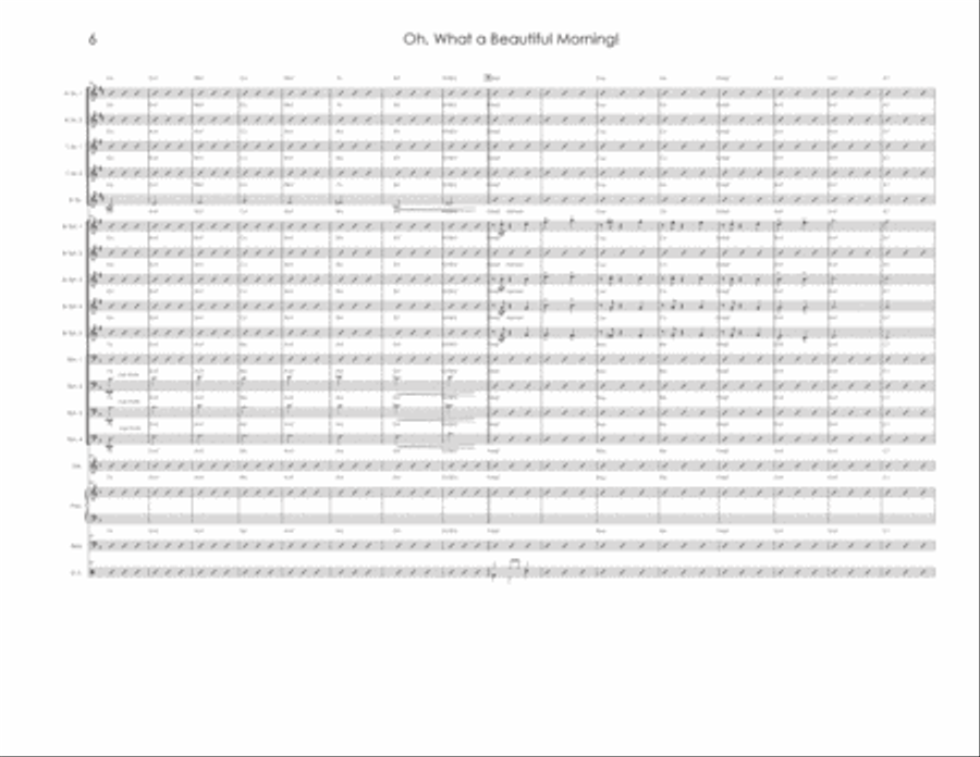Oh What A Beautiful Morning Jazz Ensemble scores gallery preview page 6