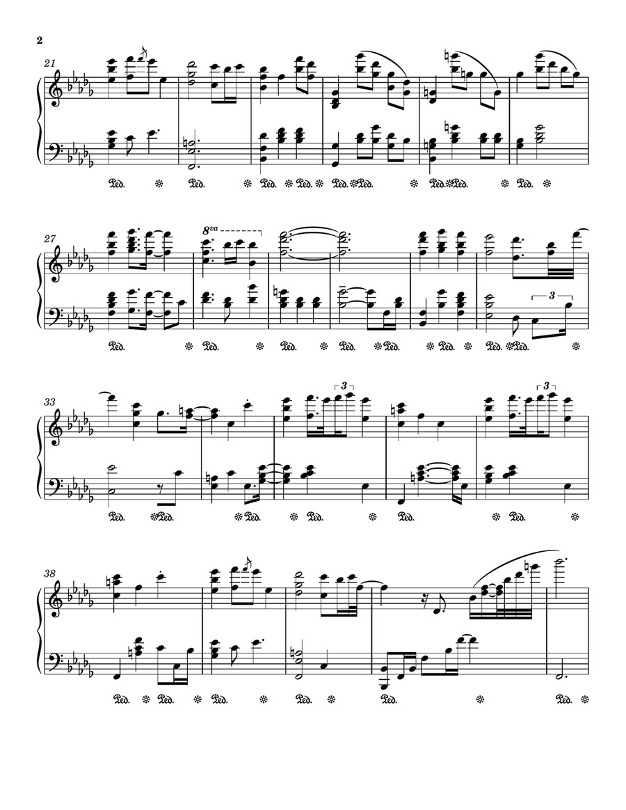 Charade Piano Solo scores gallery preview page 2