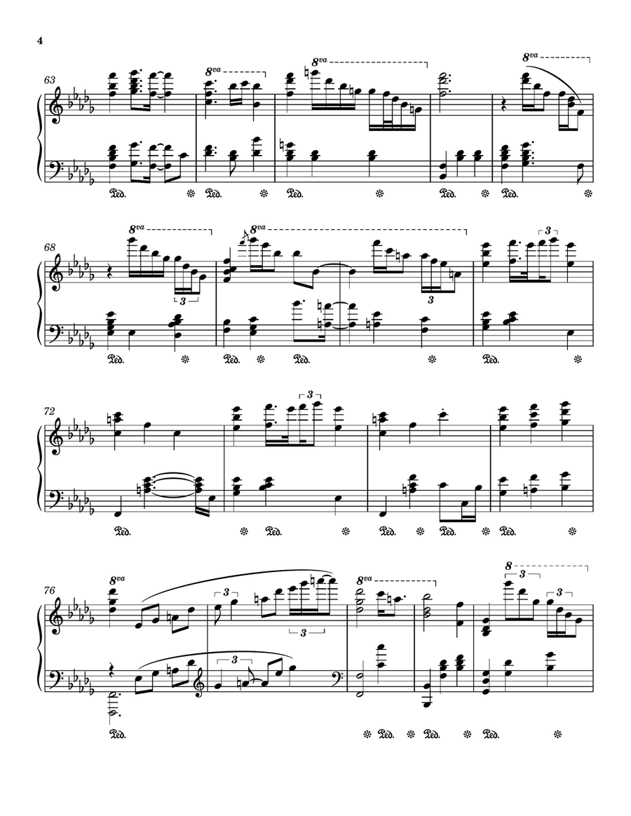 Charade Piano Solo scores gallery preview page 4
