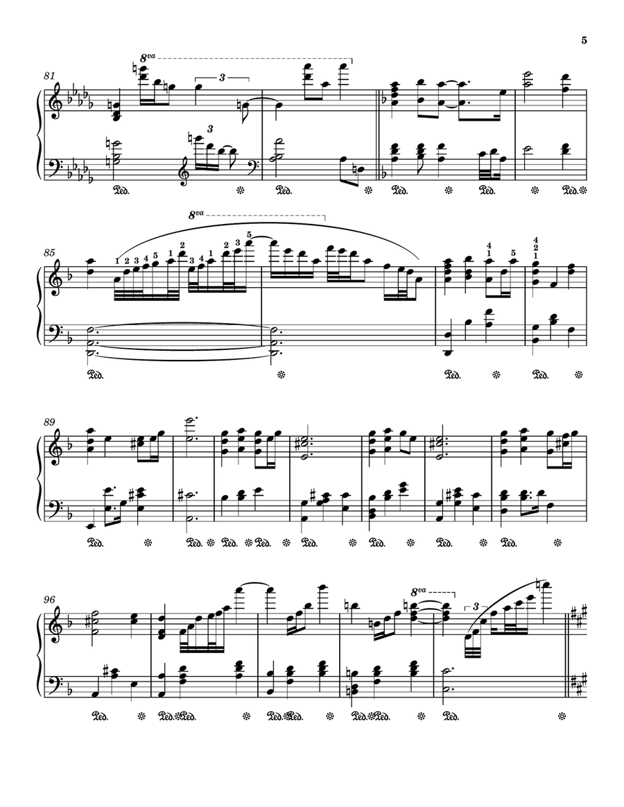 Charade Piano Solo scores gallery preview page 5